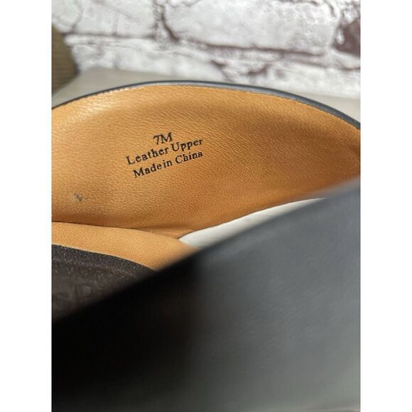 L'Amour Des Pieds Black Leather Strappy Wedge Open Toe Sandals Women 7M US/38EU - Picture 10 of 16